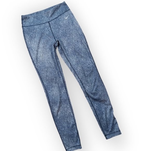 Nike Stone washed denim style leggings dry fit capris 7/8 length small - Picture 4 of 8